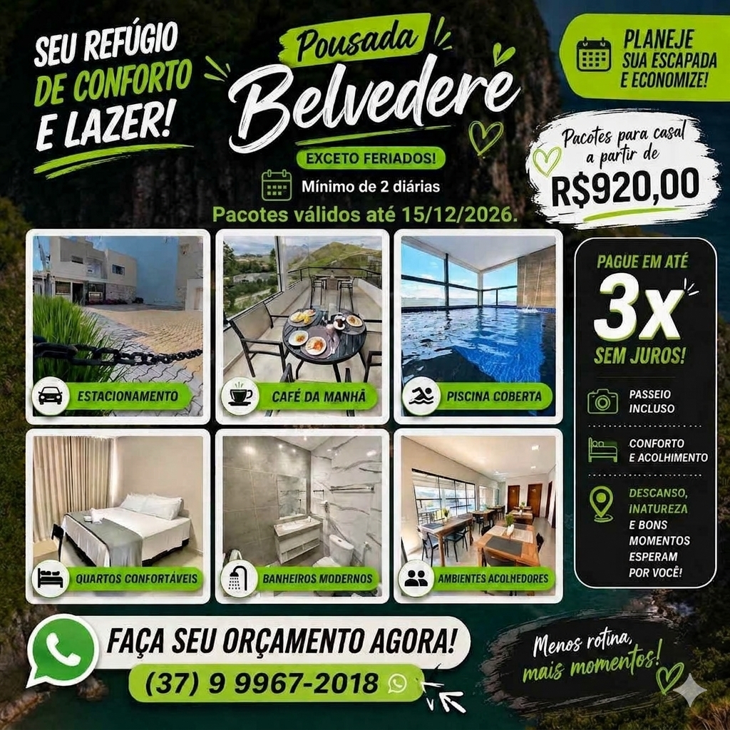 Pacote Pousada Belvedere 